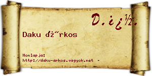 Daku Árkos névjegykártya